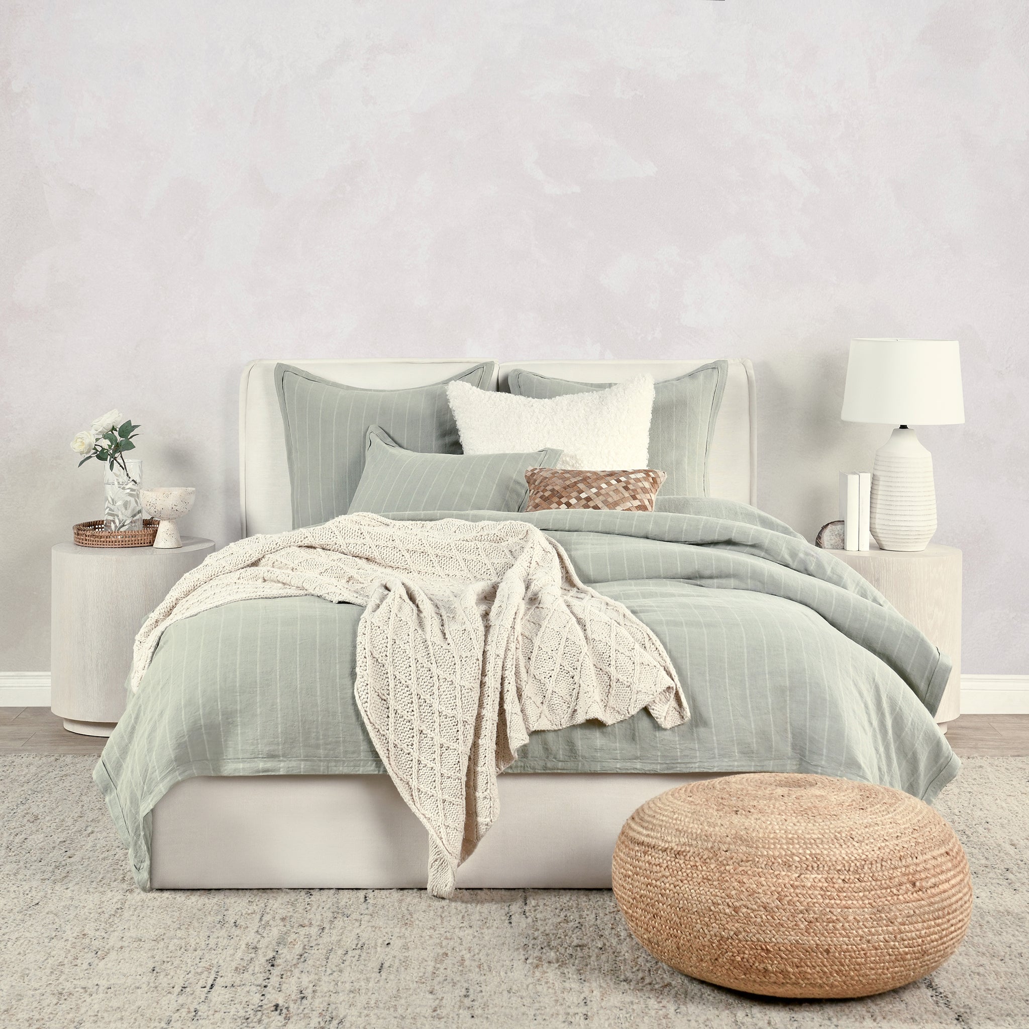 Monaco Duvet Collection - Sage - King / Set