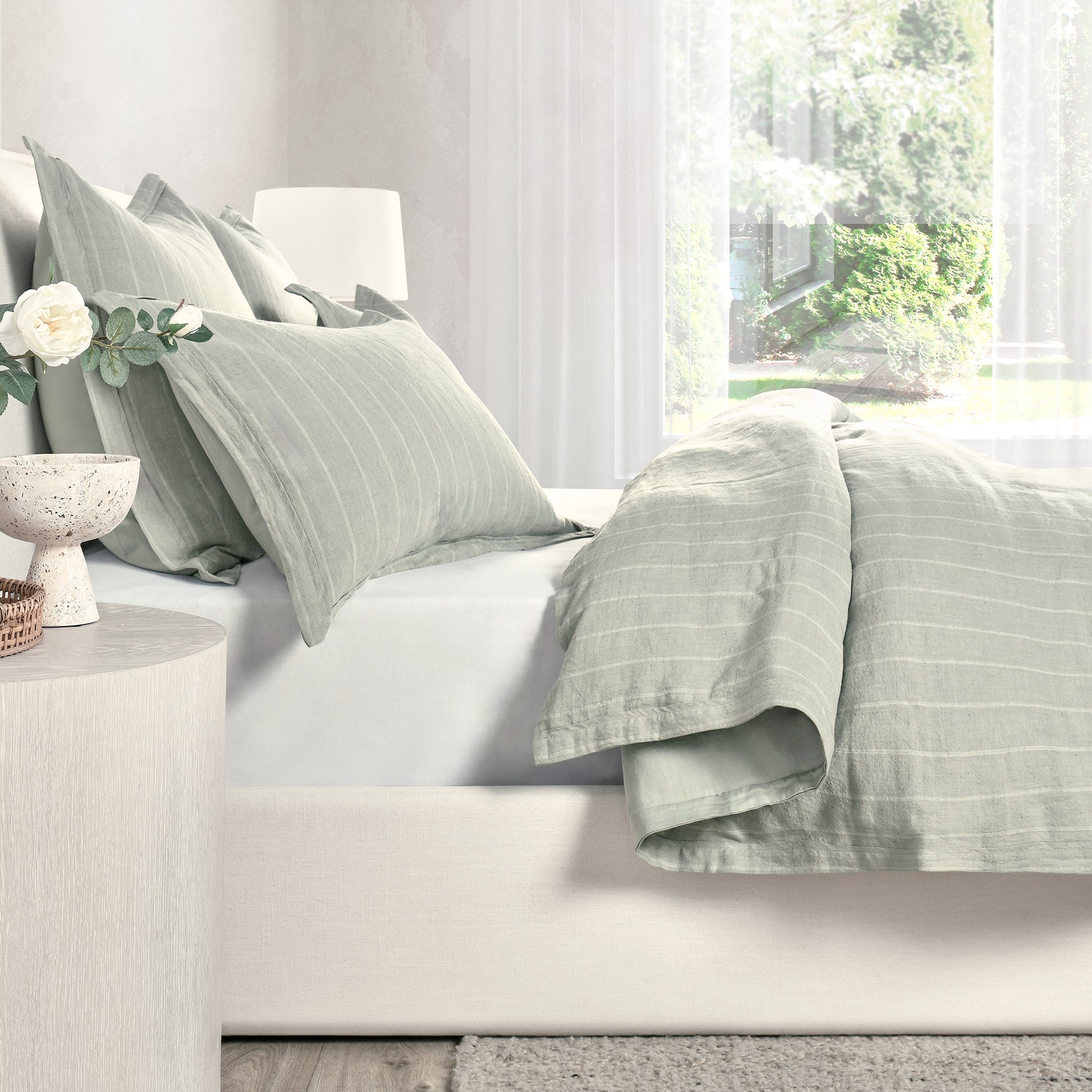 Monaco Duvet Collection - Sage - King / Set