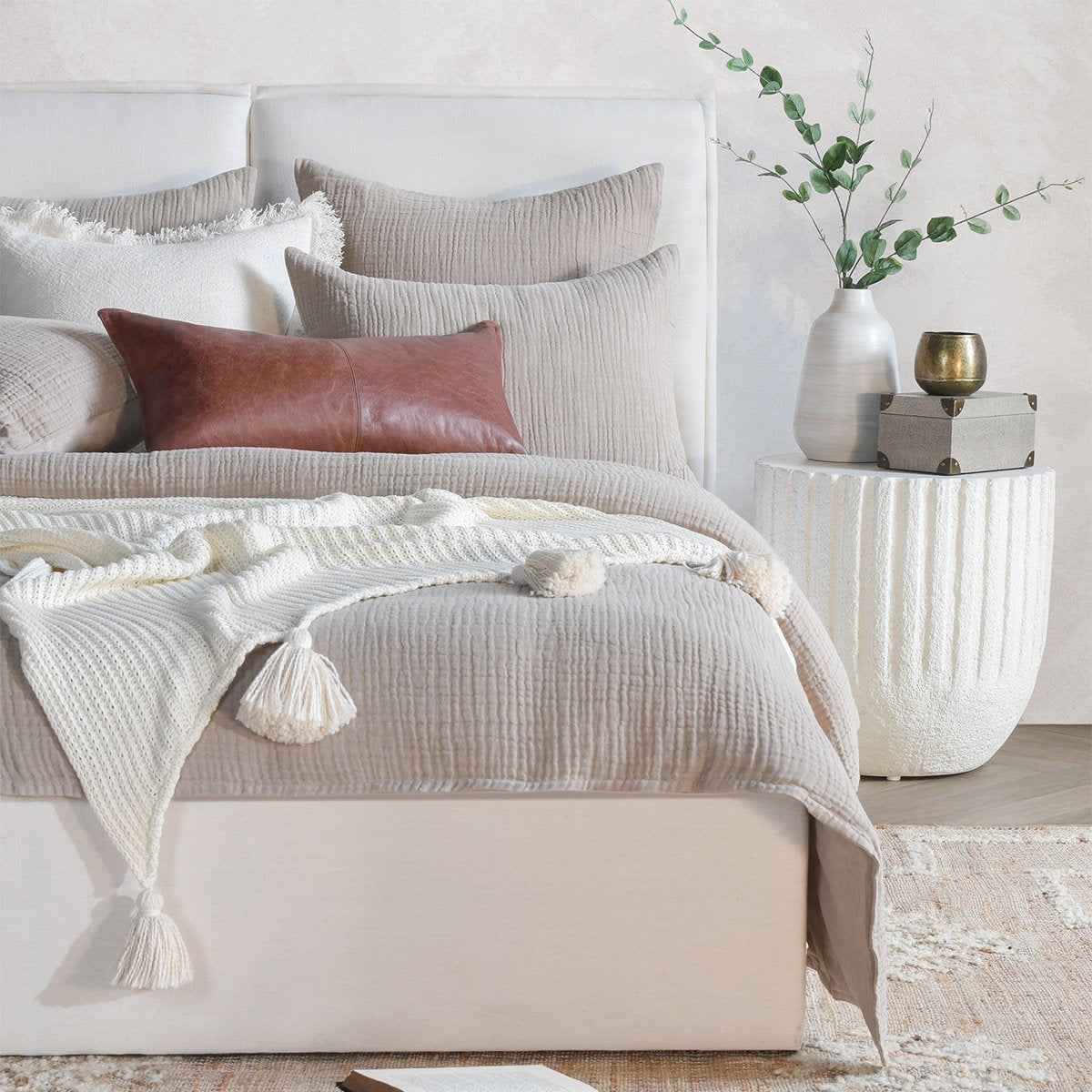 Cardiff Duvet Collection - Natural - King / Set