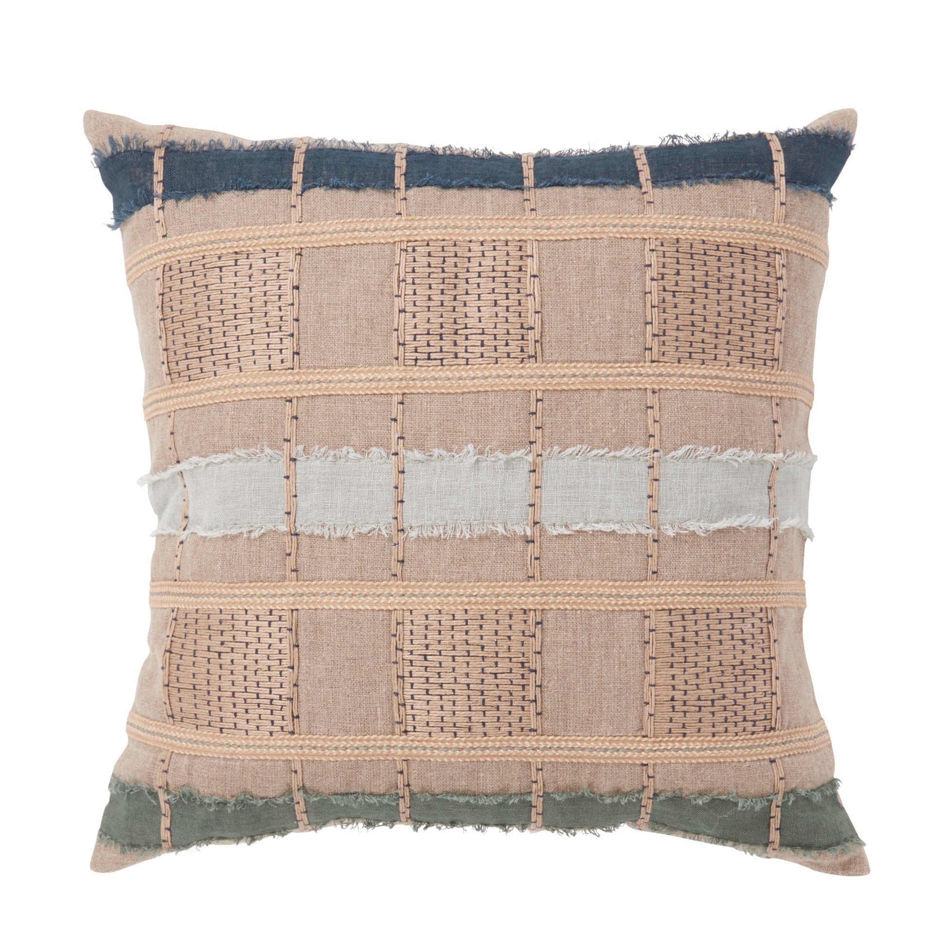 ML Stratton Multiple Sizes - Natural/Blue Multi - 22"x22"