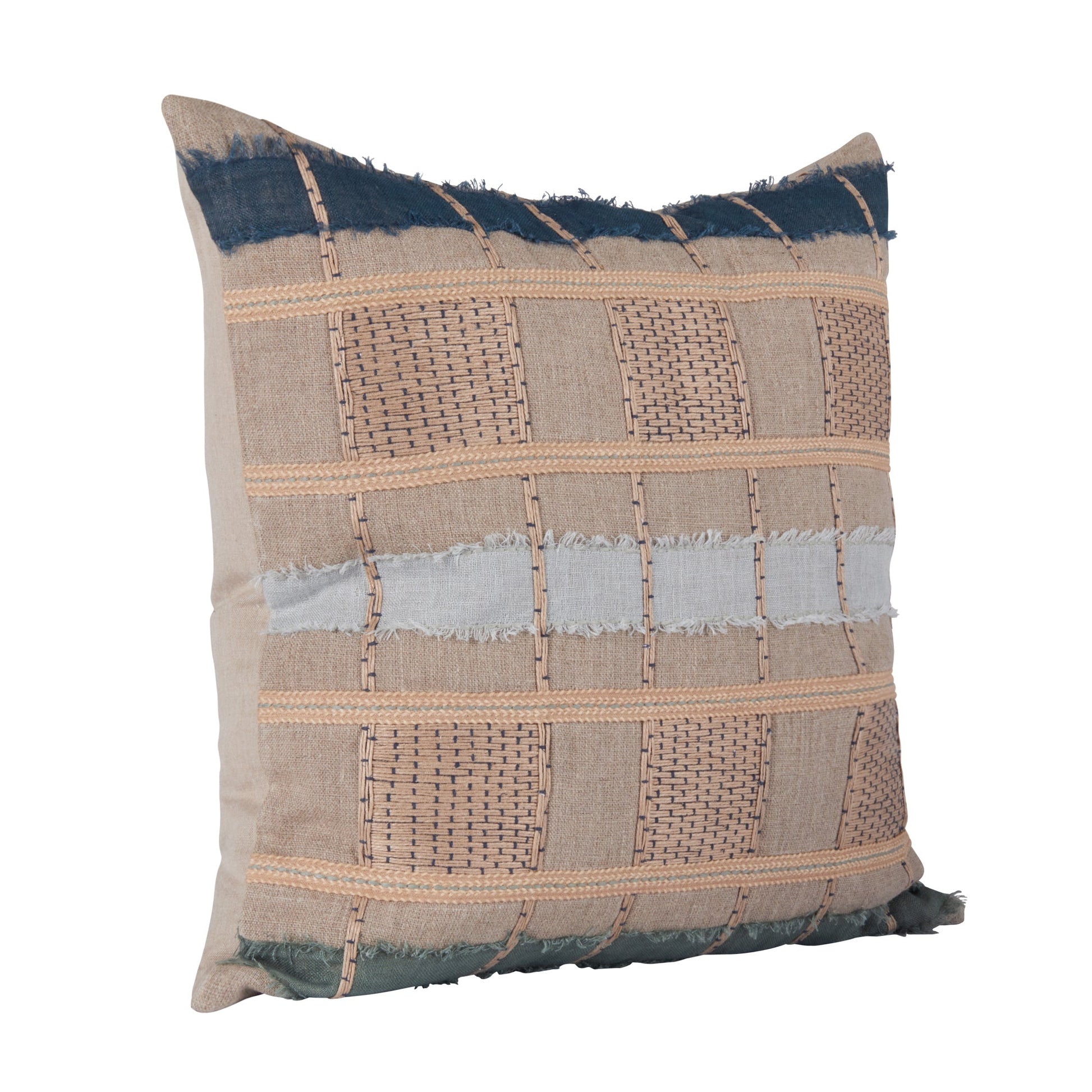 ML Stratton Multiple Sizes - Natural/Blue Multi - 22"x22"