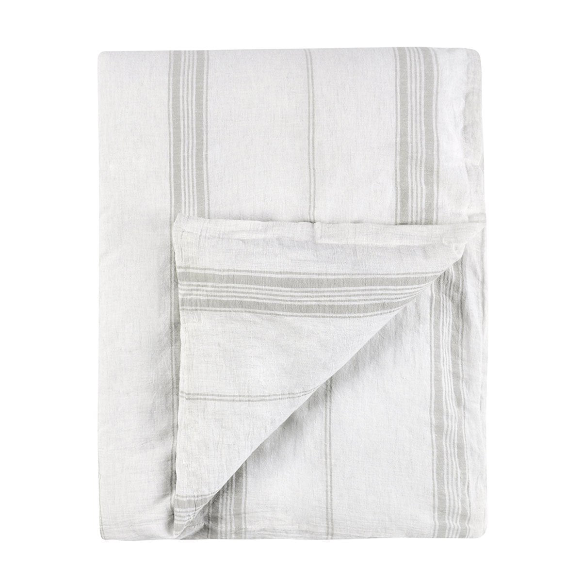 Jayson Linen Cashmere Duvet Collection - Gray Stripe - King / Set
