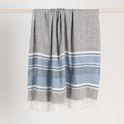 TC Lima Throw 50X70 - Capri Blue/Dark Gray
