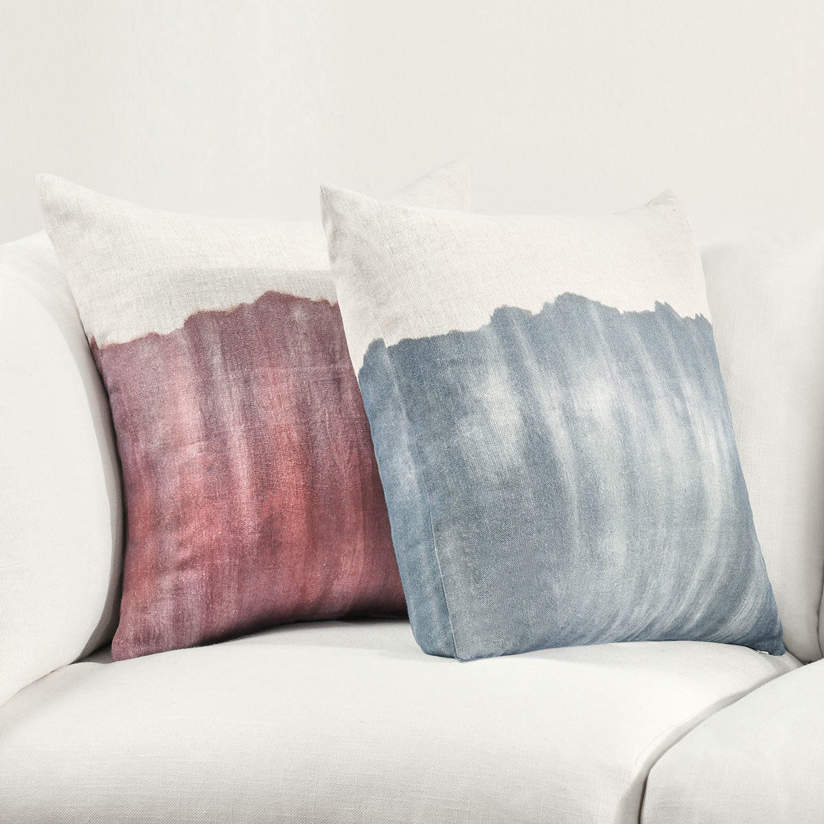 TL Cora 20x20 - Natural/ Denim Blue