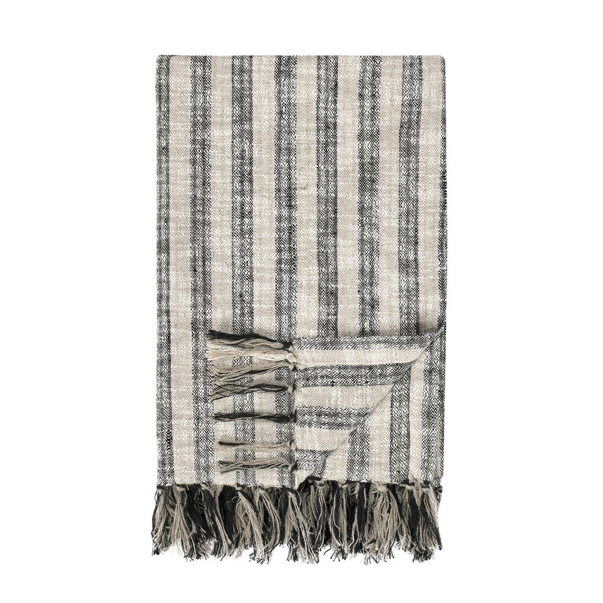TC Linna Natural/Black Throw 50x70