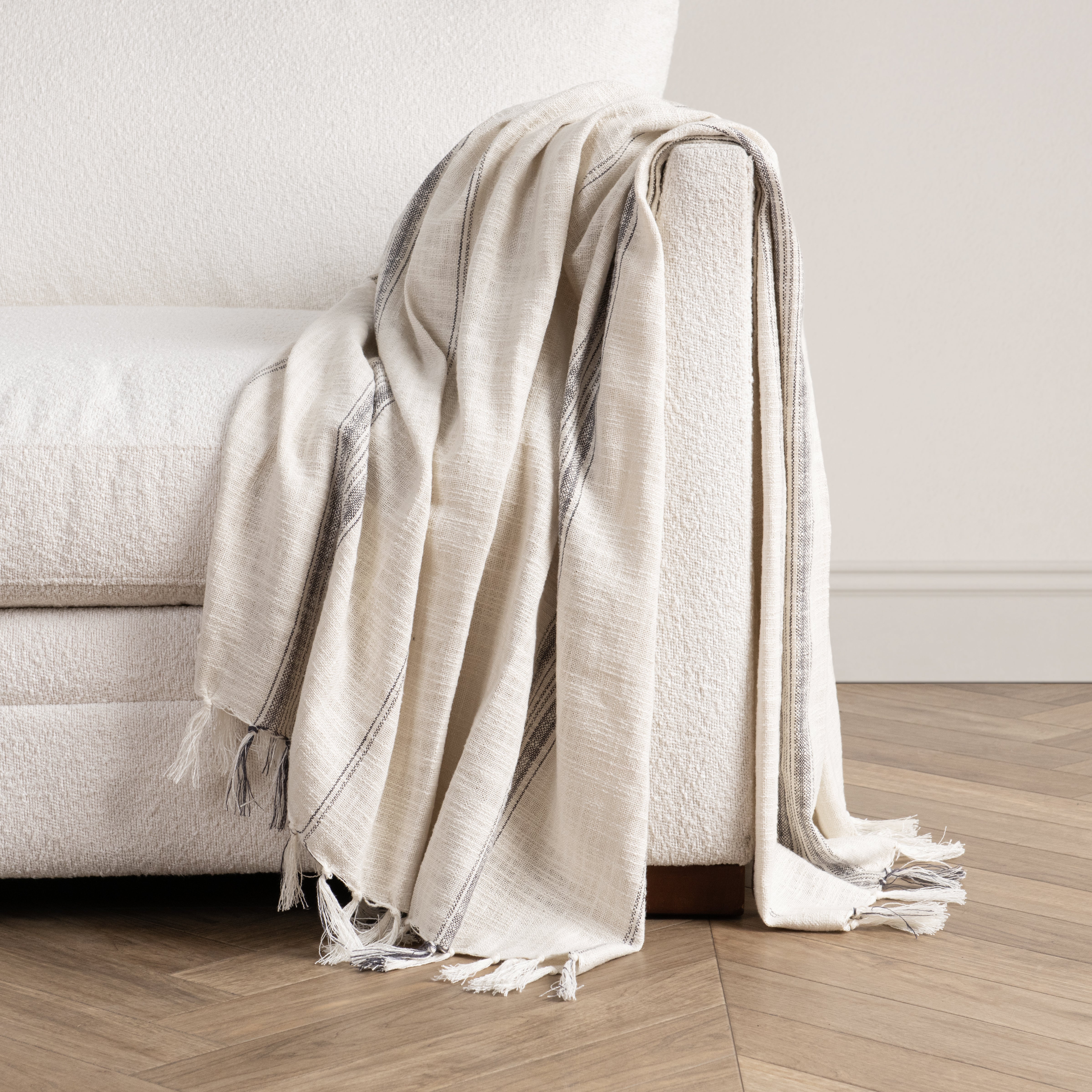 TC Ria Throw 50x70 - Natural/Black