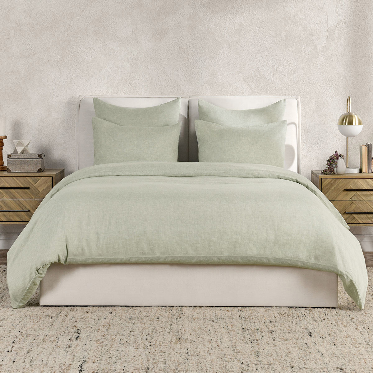 Jayson Linen Cashmere Duvet Collection - Sagebrush - King / Set