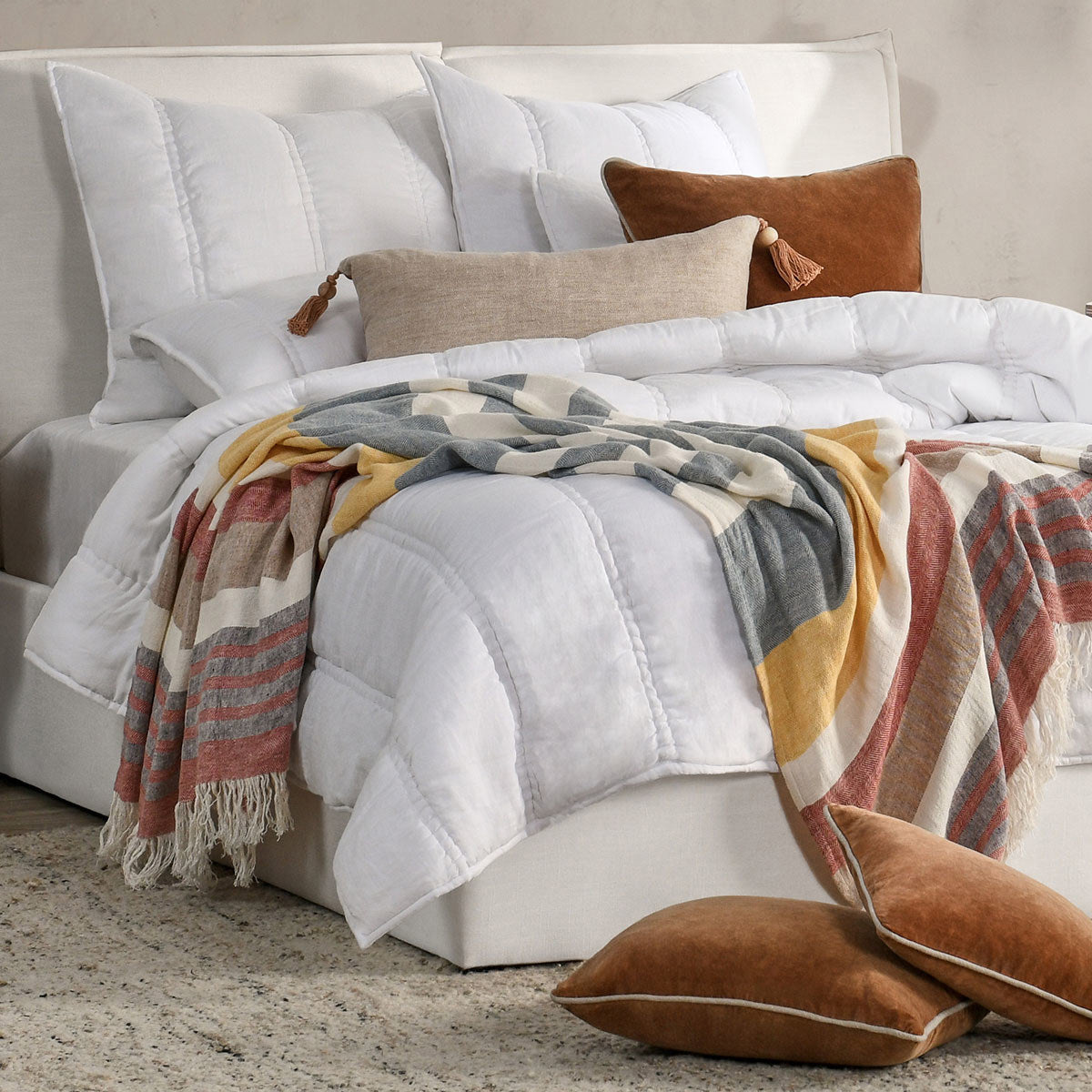 Rowen Quilt Collection - Cloud - King / Set