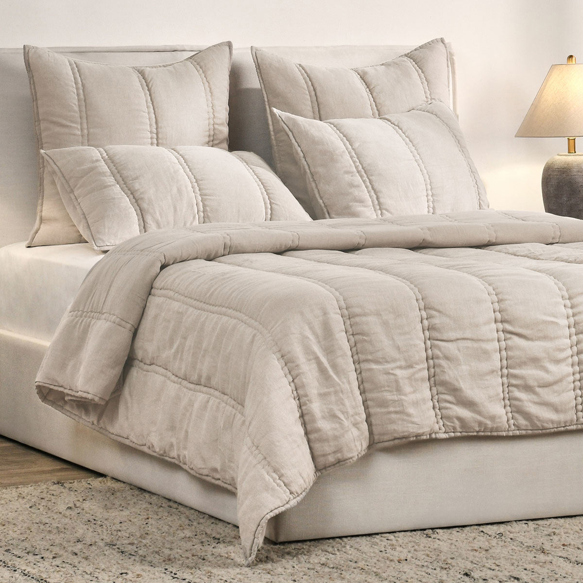 Rowen Quilt Collection - Taupe - King / Set