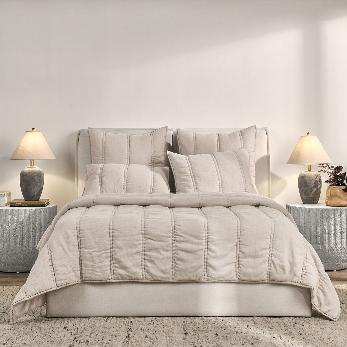 Rowen Quilt Collection - Taupe - King / Set
