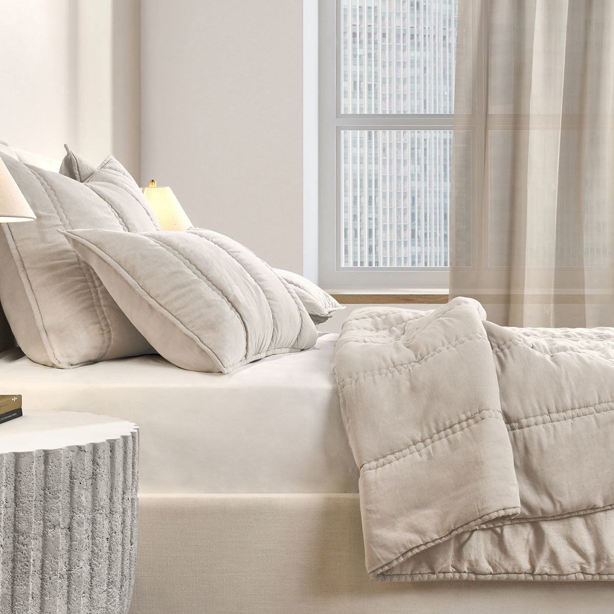 Rowen Quilt Collection - Taupe - King / Set