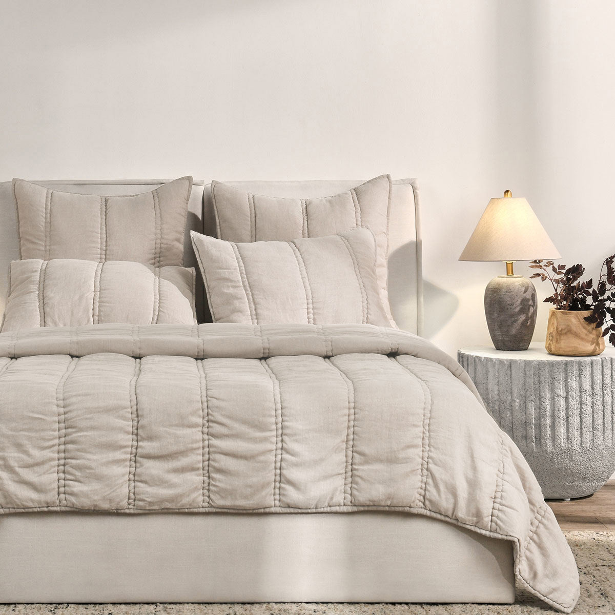Rowen Quilt Collection - Taupe - King / Set