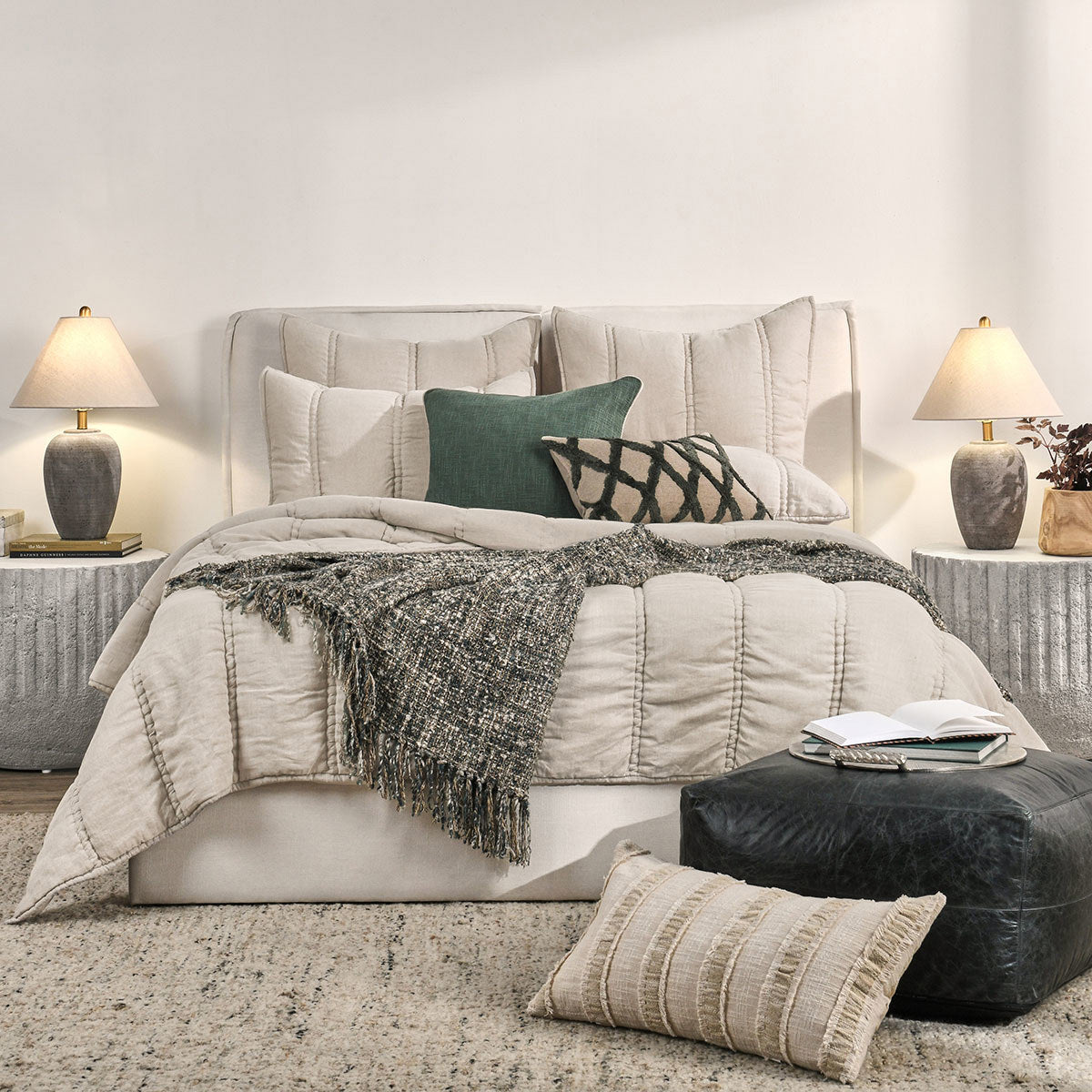 Rowen Quilt Collection - Taupe - King / Set