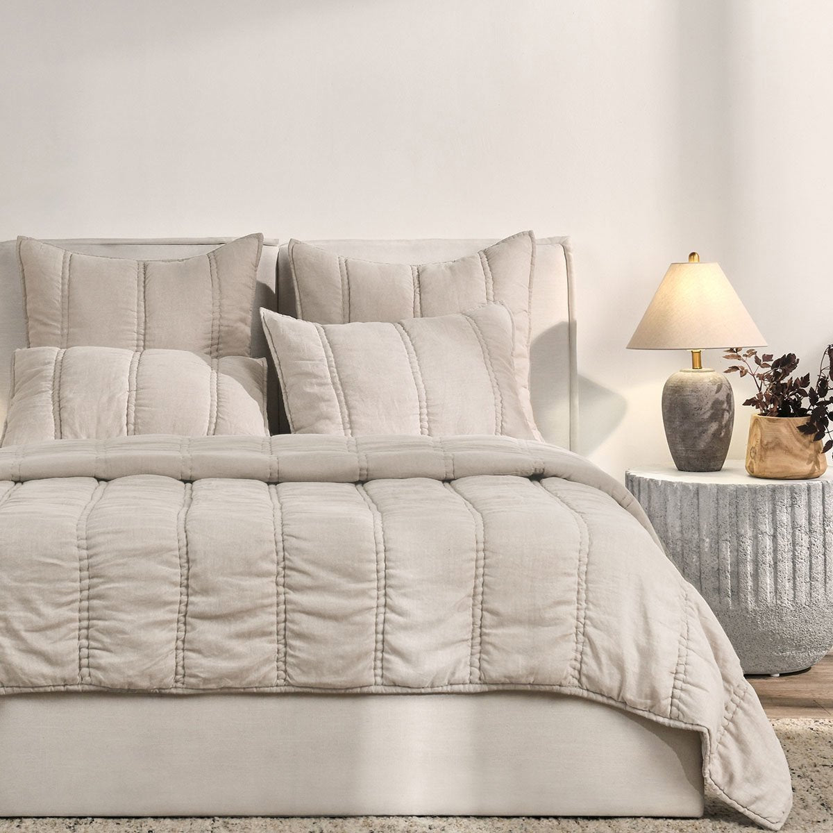 Rowen Quilt Collection - Taupe - King / Set