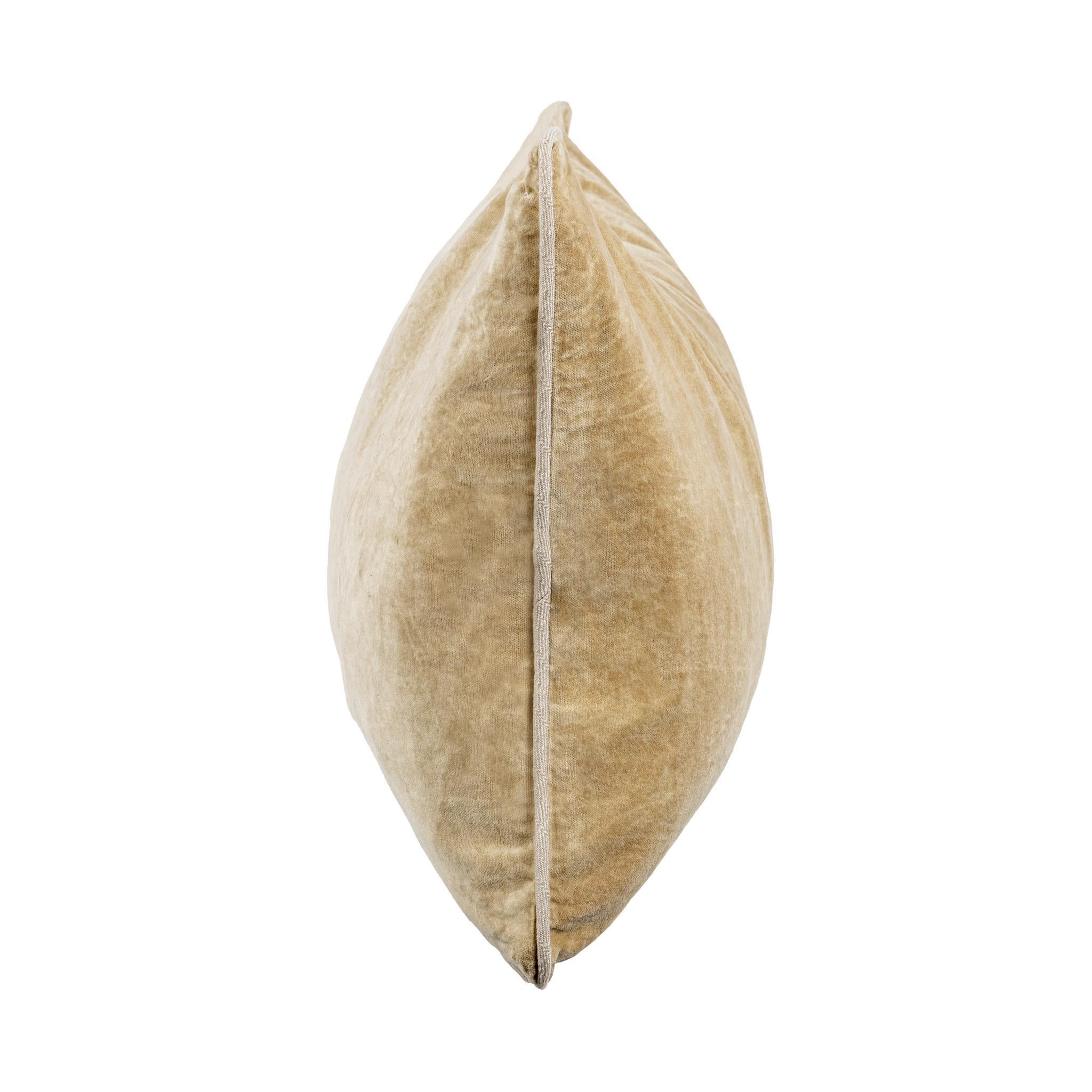SLD Heirloom Velvet Multiple Sizes - Wheat - 18"x18"