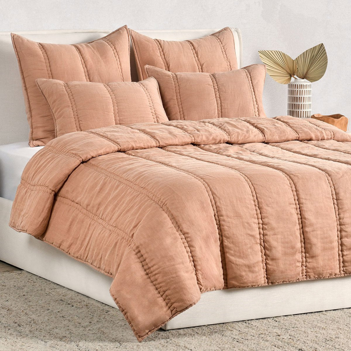 Rowen Quilt Collection - Clay - King / Set