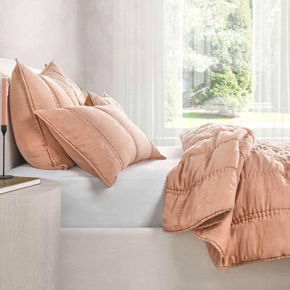 Rowen Quilt Collection - Clay - King / Set