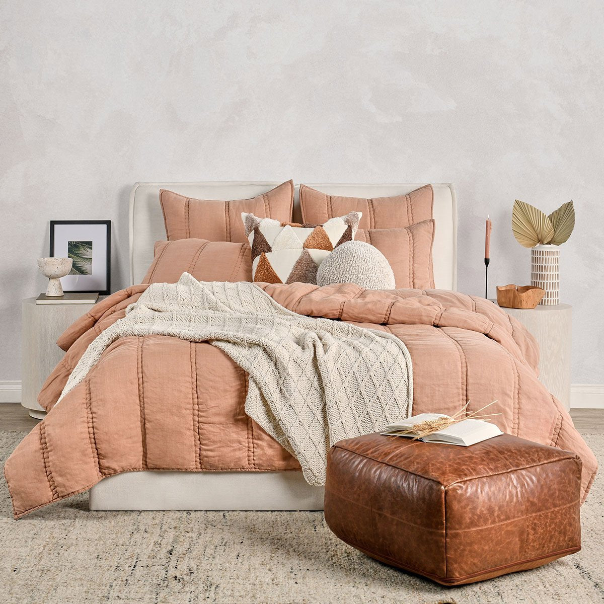 Rowen Quilt Collection - Clay - King / Set
