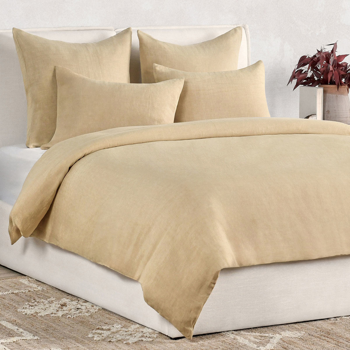 Paloma Hemp Duvet Collection - Ochre - King / Set