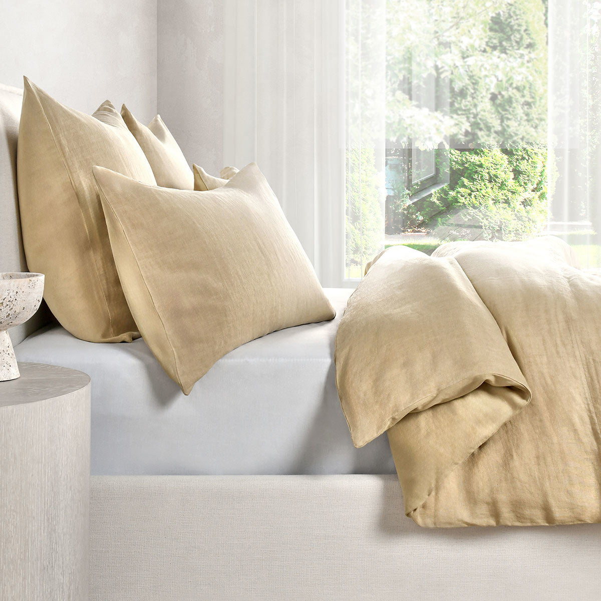 Paloma Hemp Duvet Collection - Ochre - King / Set