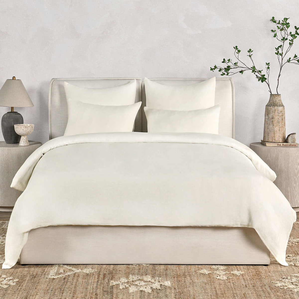 Paloma Hemp Duvet Collection - Ivory - King / Set