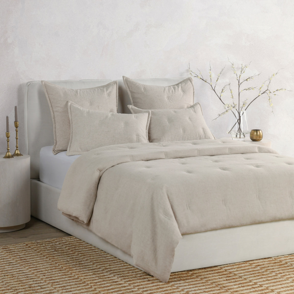 Talia Comforter Collection - Natural - King / Set