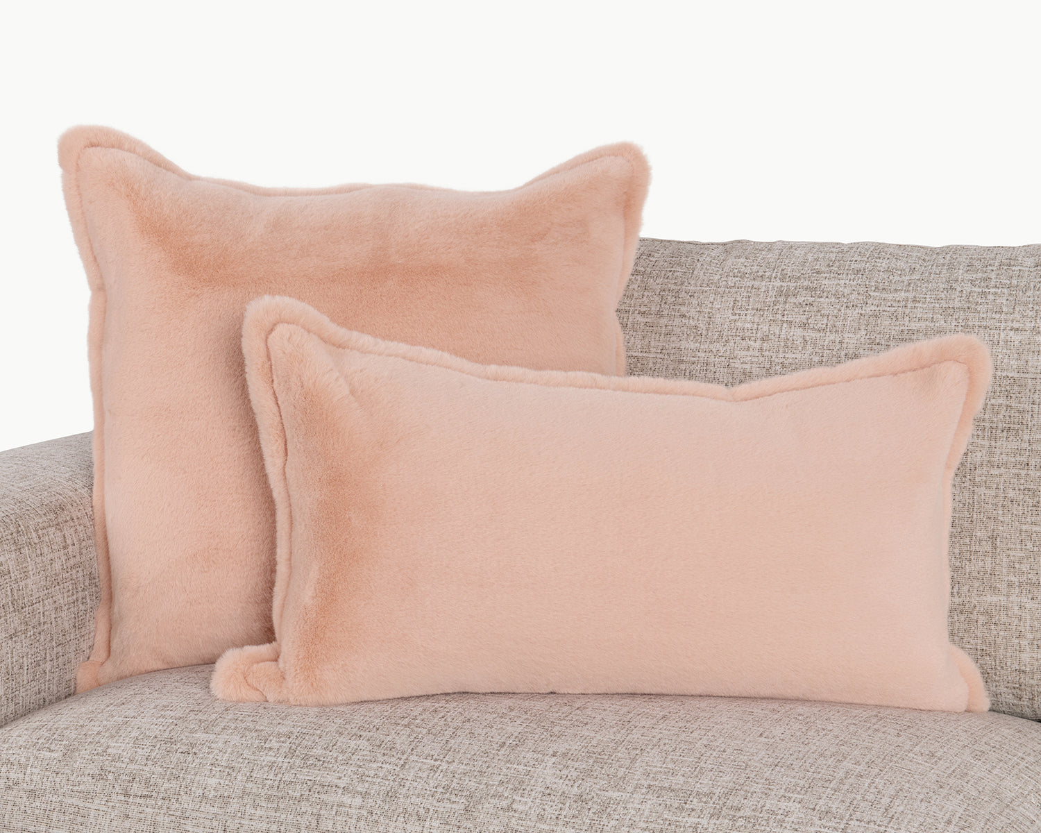 EQ Taiga Faux Fur Multiple Sizes - Peach - 22"x22"