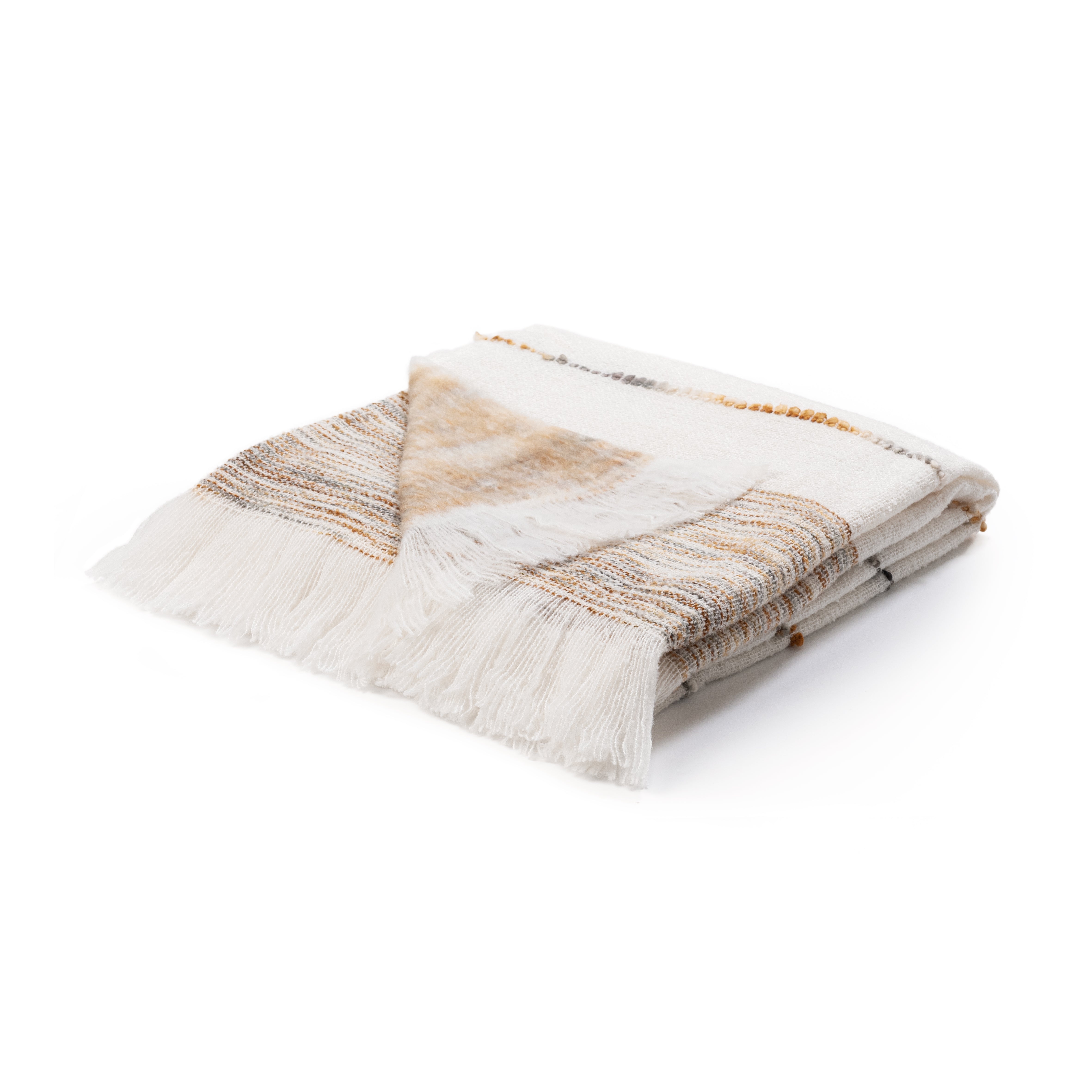 TC Albedo Throw 50x70 - Ivory/Rust