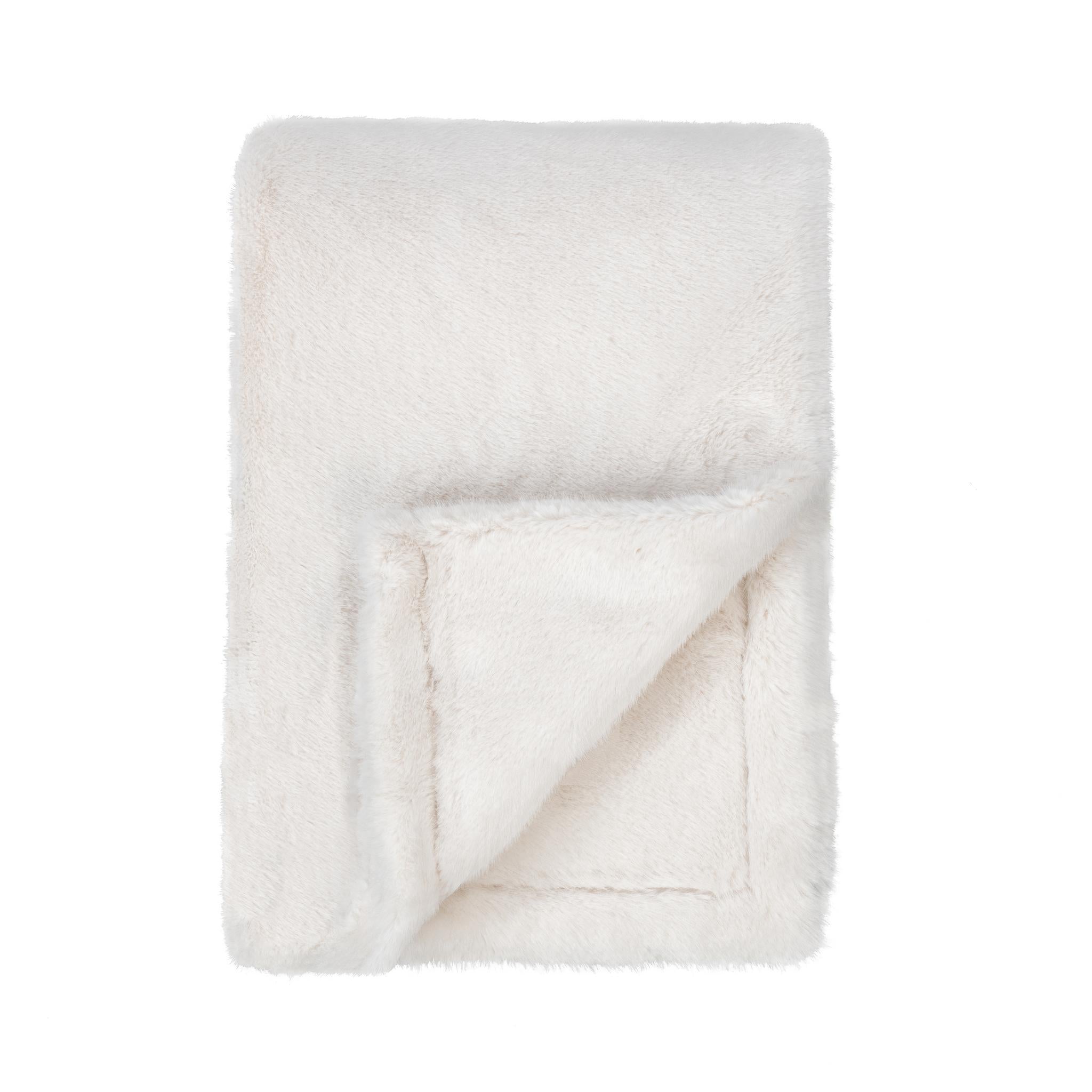 TC Taiga Faux Fur Throw 50x70 - Ivory