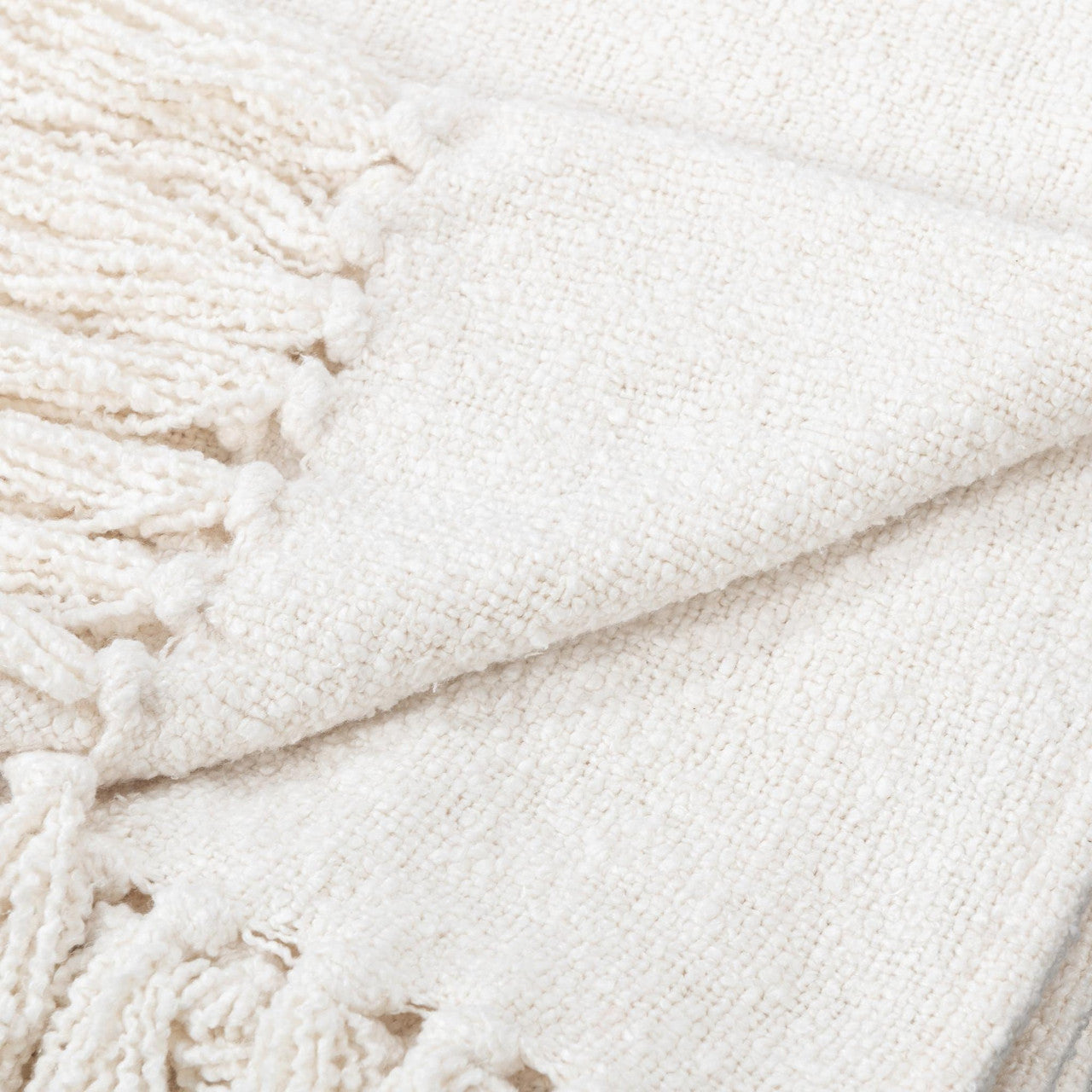 TC Aria Boucle Ivory Throw 50x70