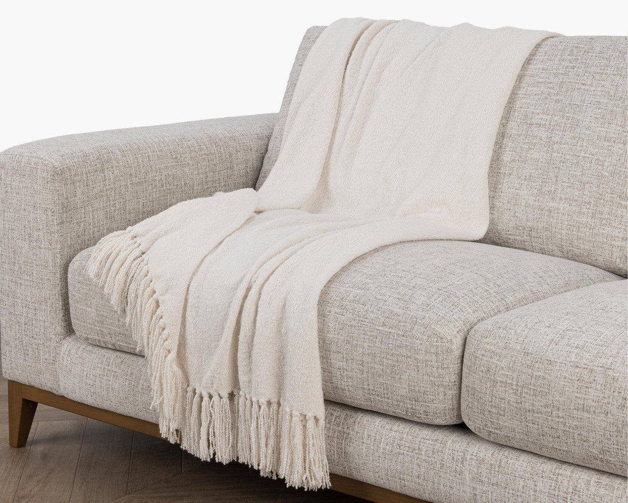 TC Aria Boucle Ivory Throw 50x70