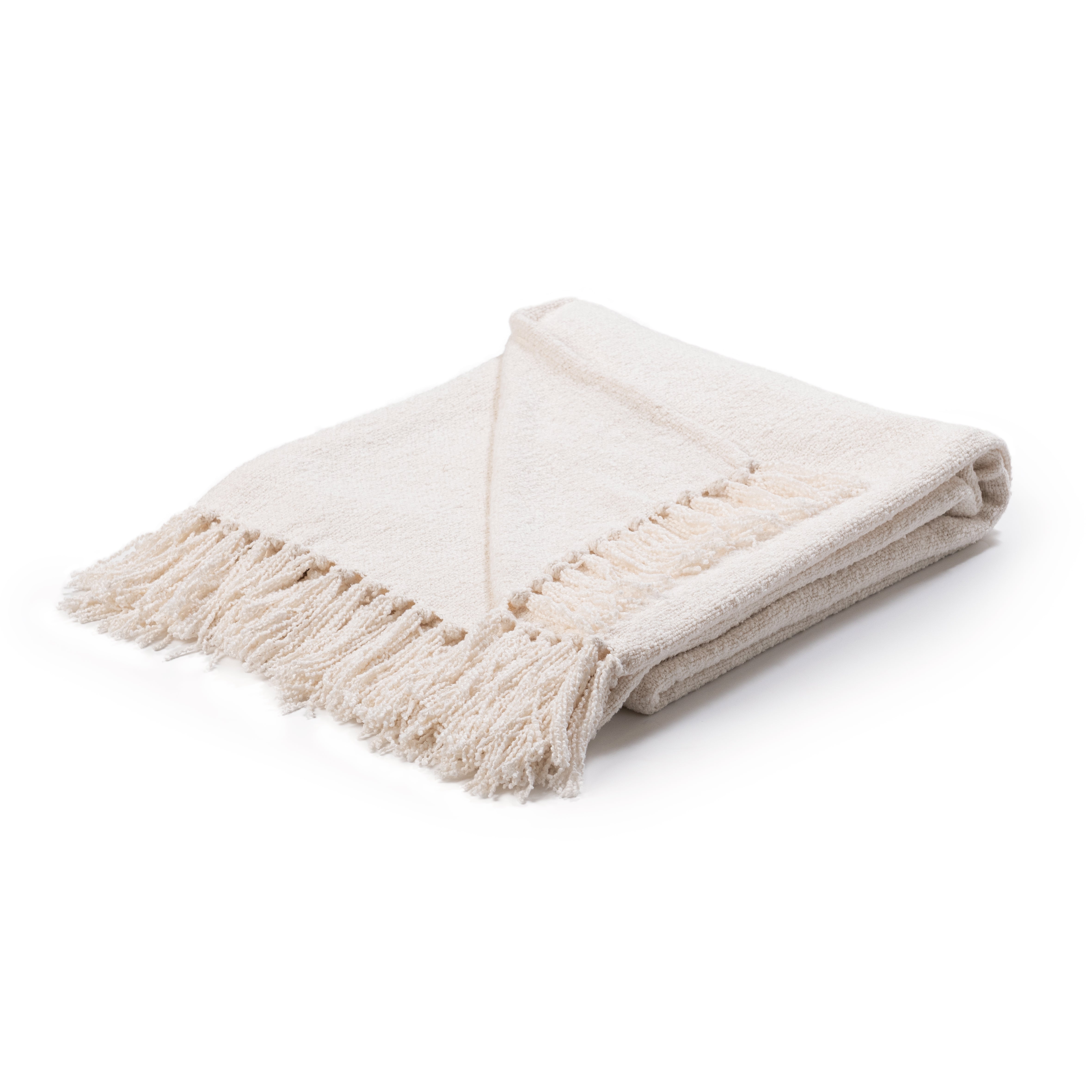 TC Aria Boucle Throw 50x70 - Ivory