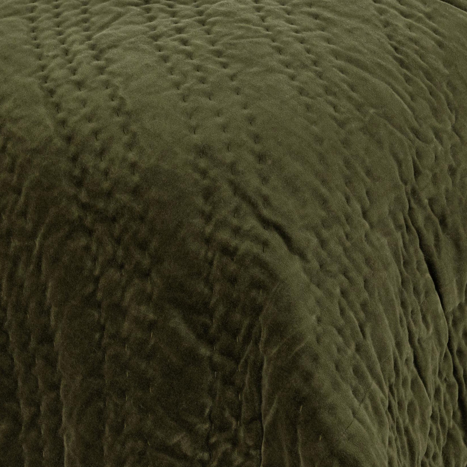 Elms Velvet Quilt Collection - Loden Green - King / Set