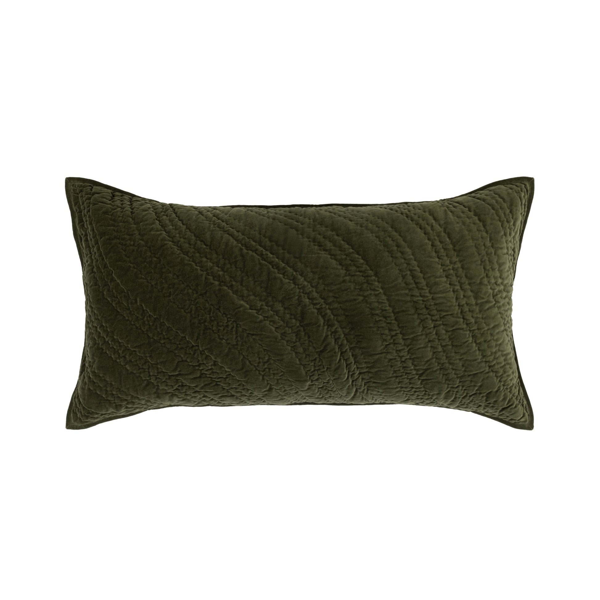 Elms Velvet Quilt Collection - Loden Green - King / Set
