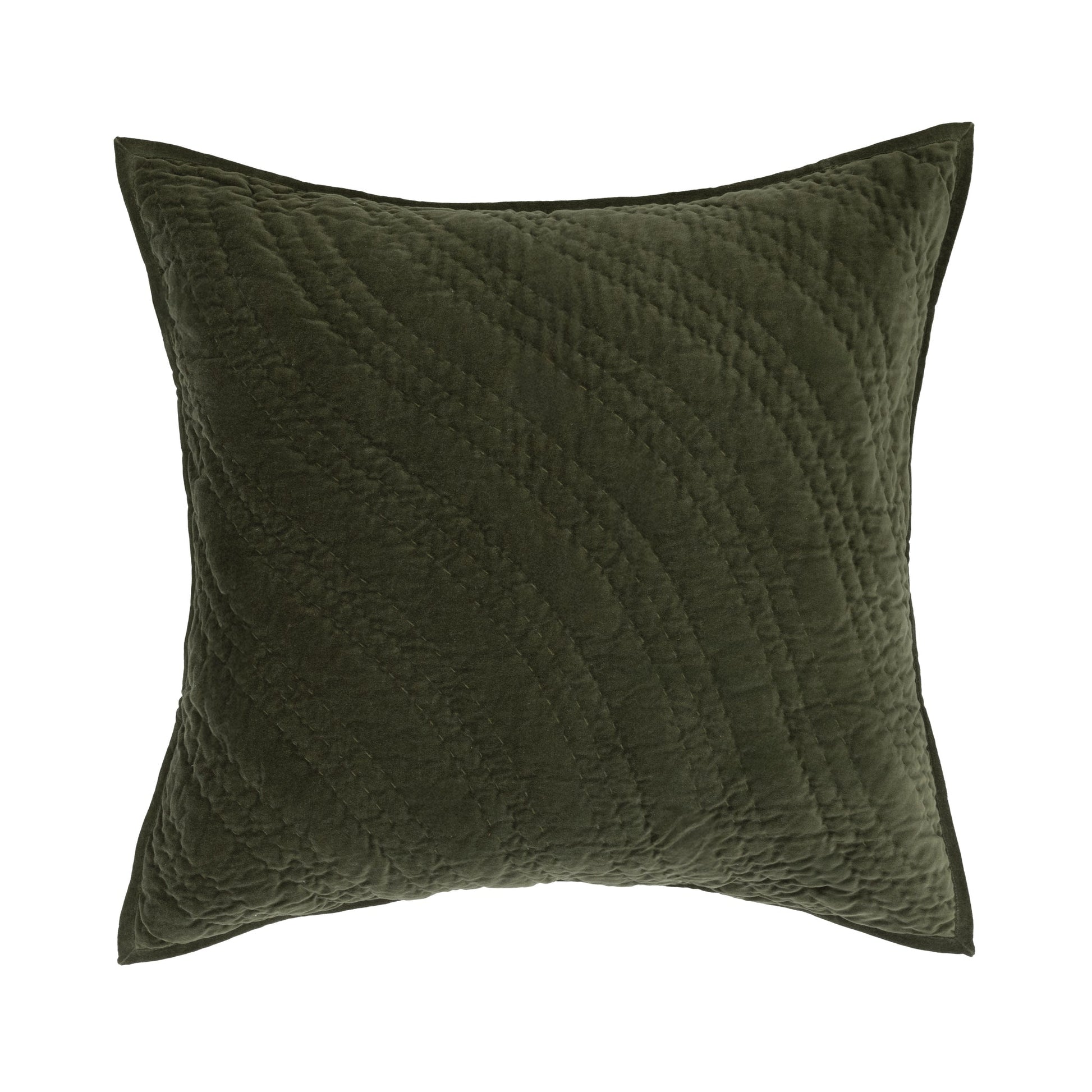 Elms Velvet Quilt Collection - Loden Green - King / Set