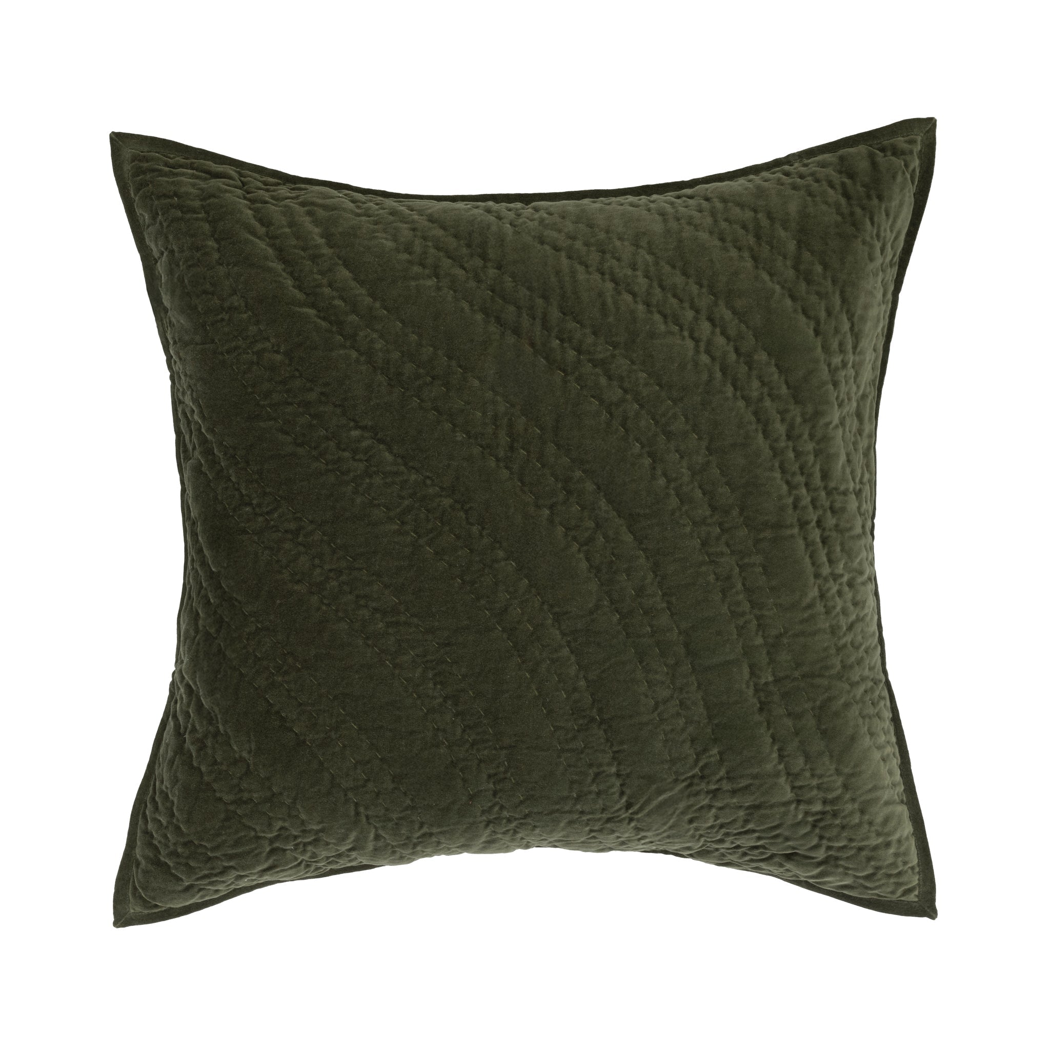 Elms Velvet Quilt Collection - Loden Green - King / Set