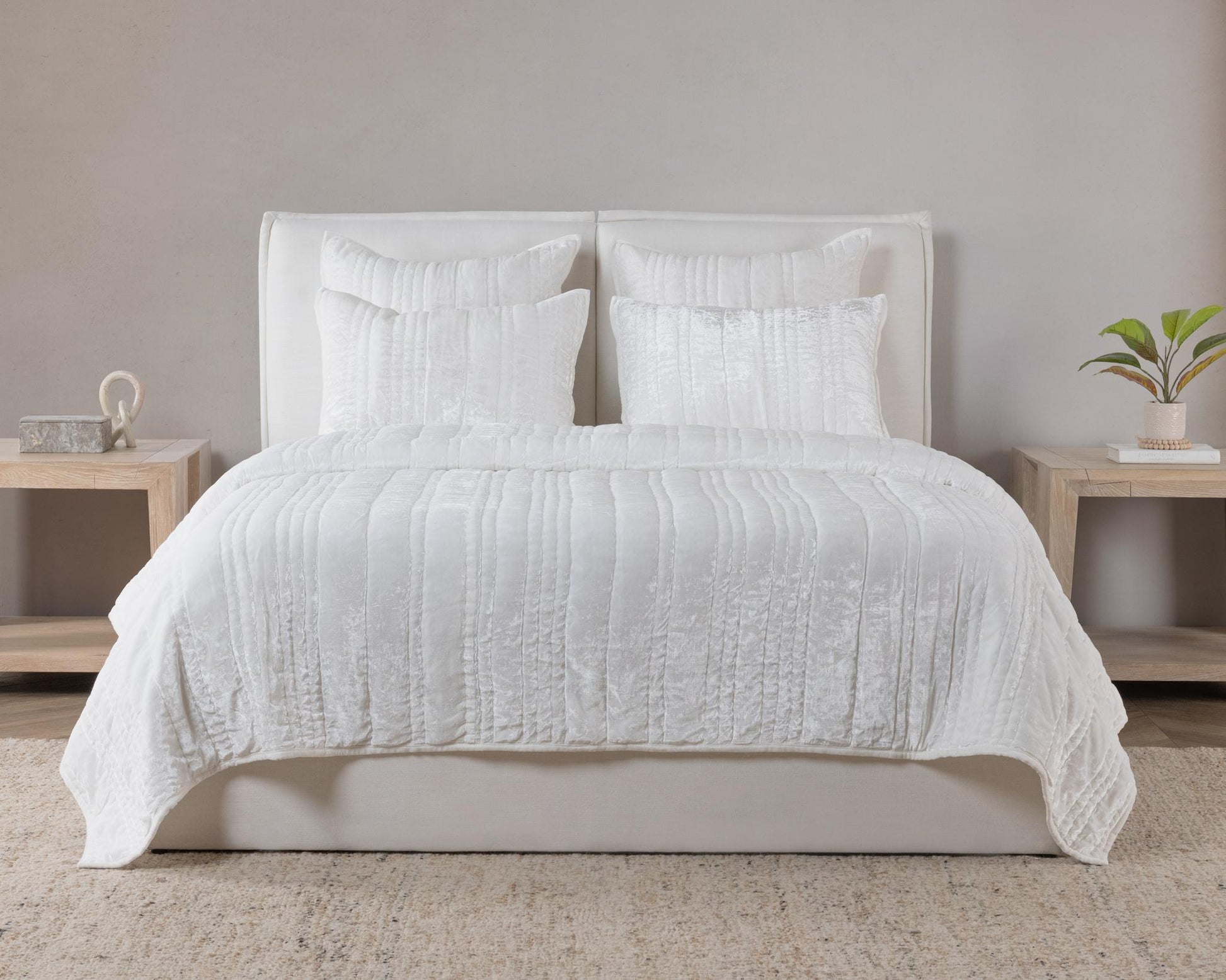 Seville Quilt Collection - Ivory - King / Set