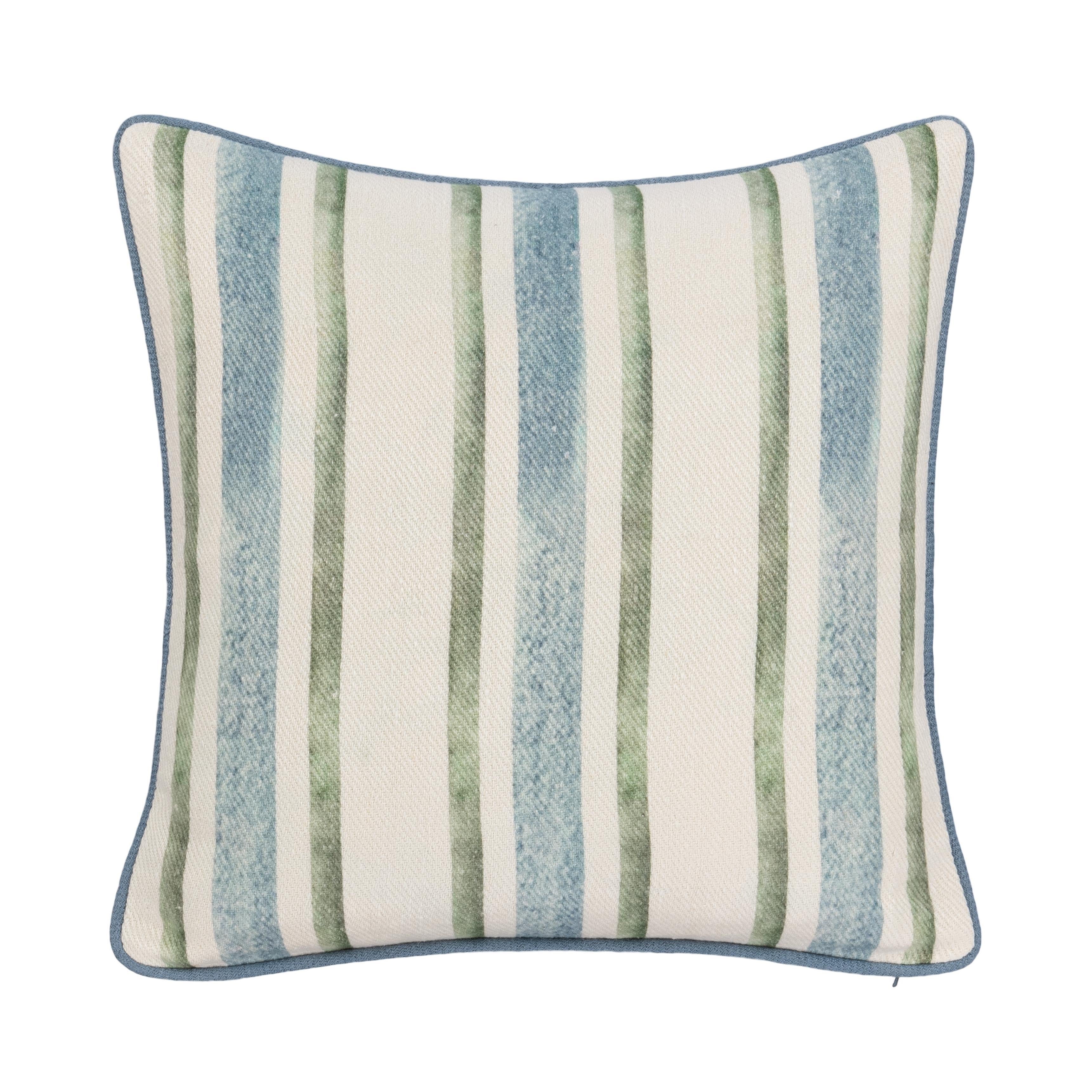 TQ Harbor Multiple Sizes - Blue/Green Stripe - 20x20