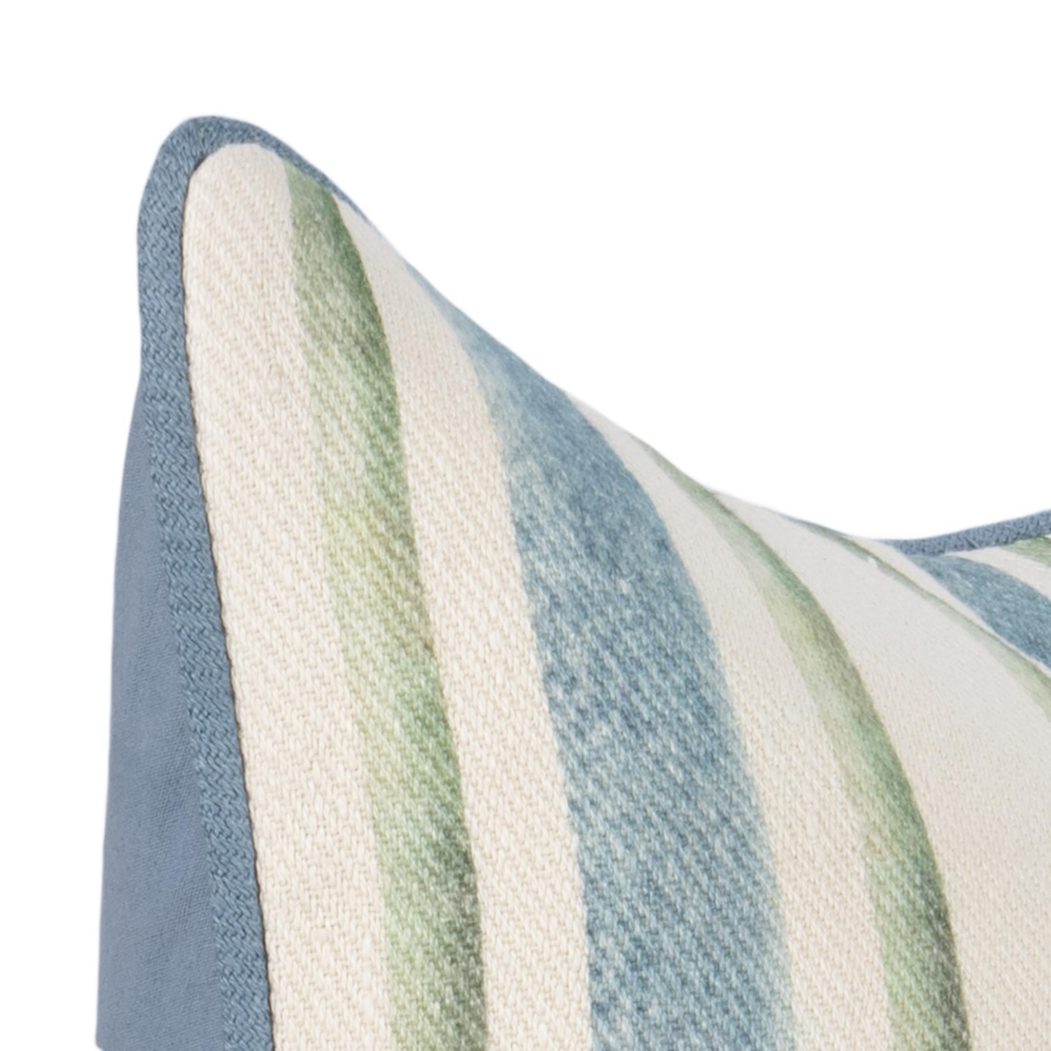 TQ Harbor Multiple Sizes - Blue/Green Stripe - 20x20