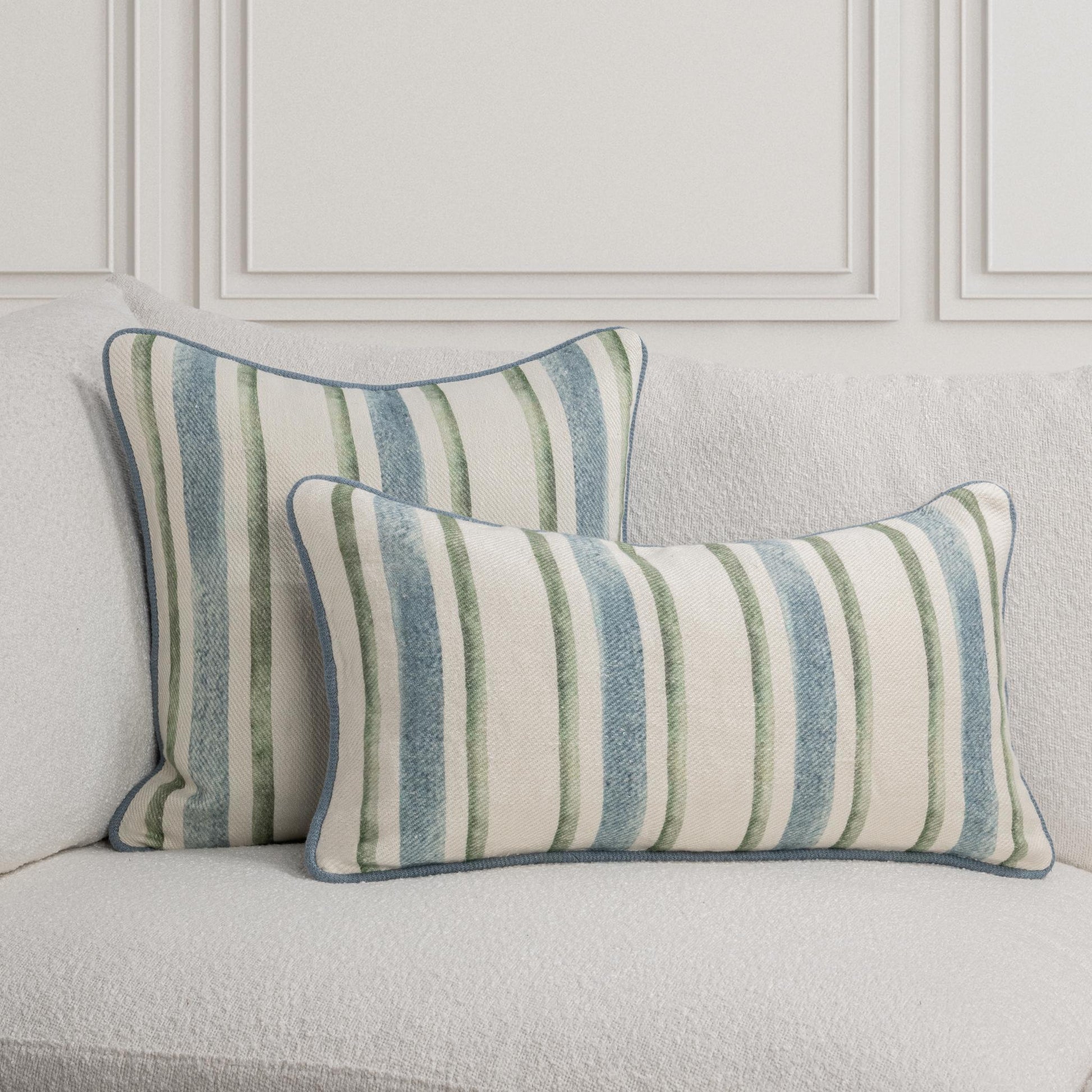 TQ Harbor Multiple Sizes - Blue/Green Stripe - 20x20
