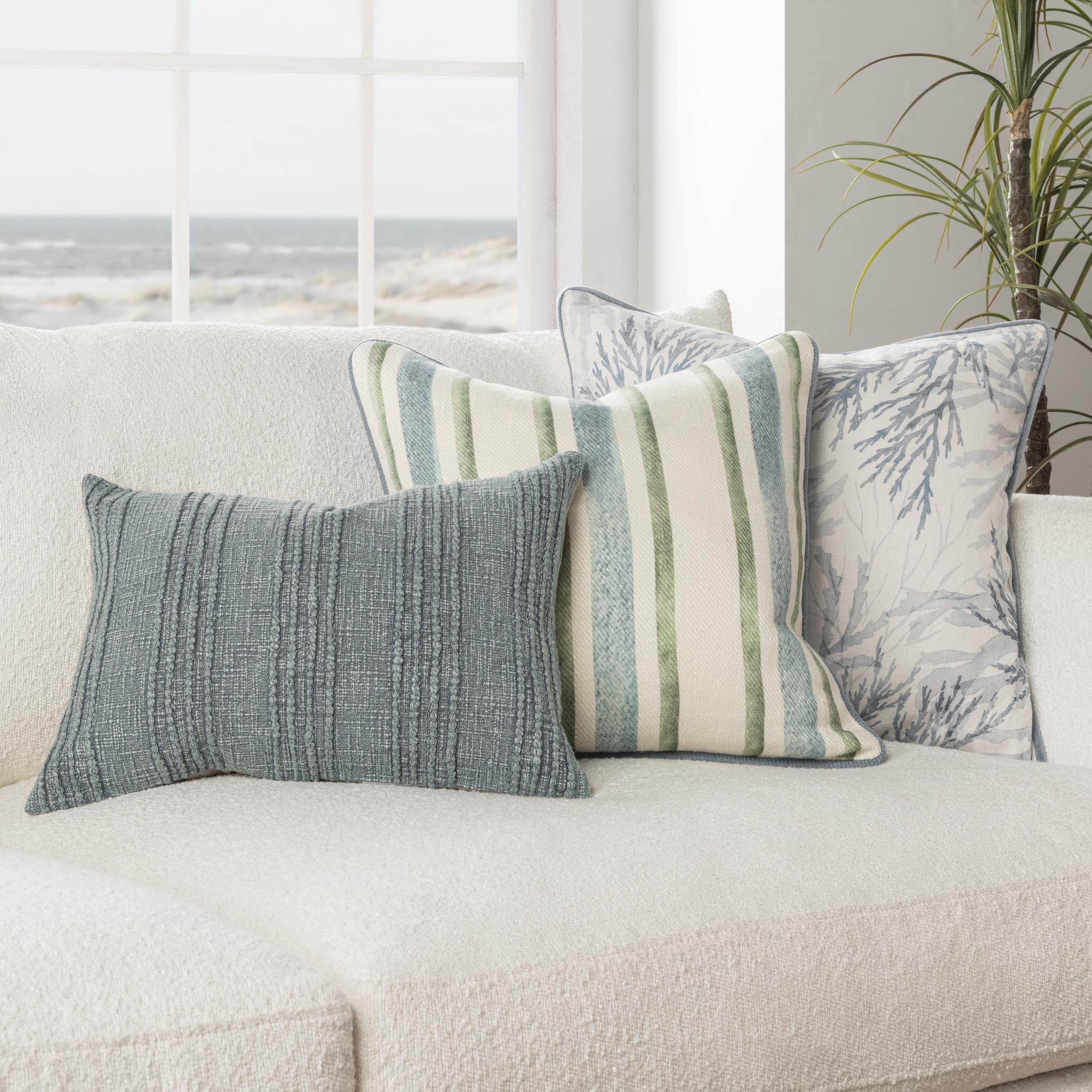 TQ Harbor Multiple Sizes - Blue/Green Stripe - 20x20