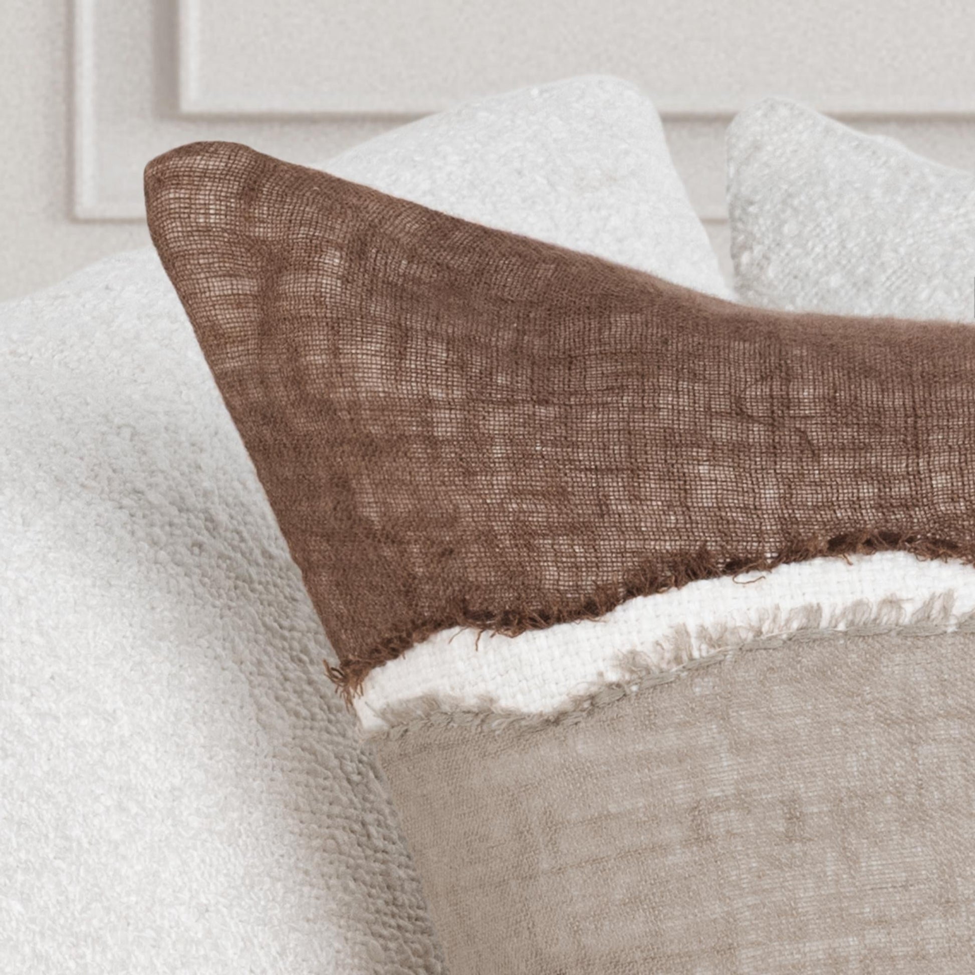 LN Bikram 22x22 - Ivory/Mocha Cream