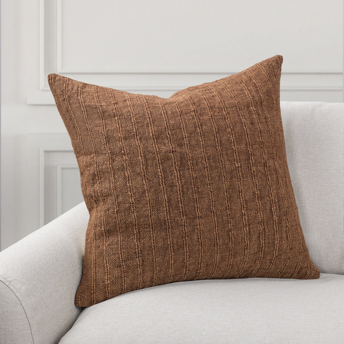 SLD Ansel Pillow - Pecan Brown / 22"x22" by Classic Home - view 3