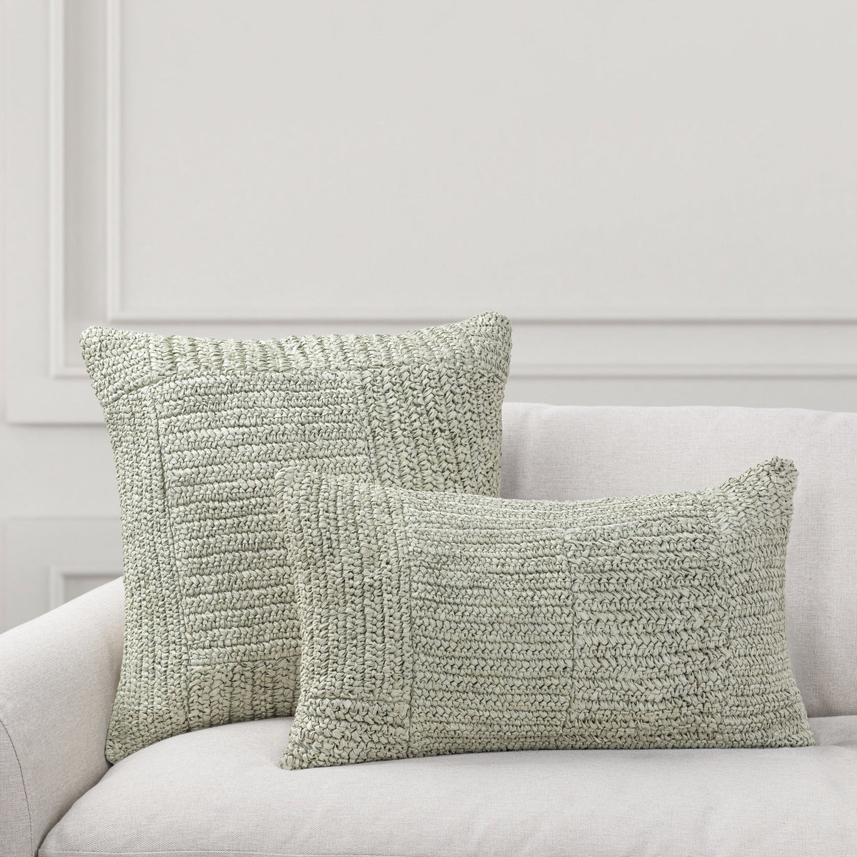 SLD Merritt Pillow - Willow Green / 22"x22" by Classic Home - view 5