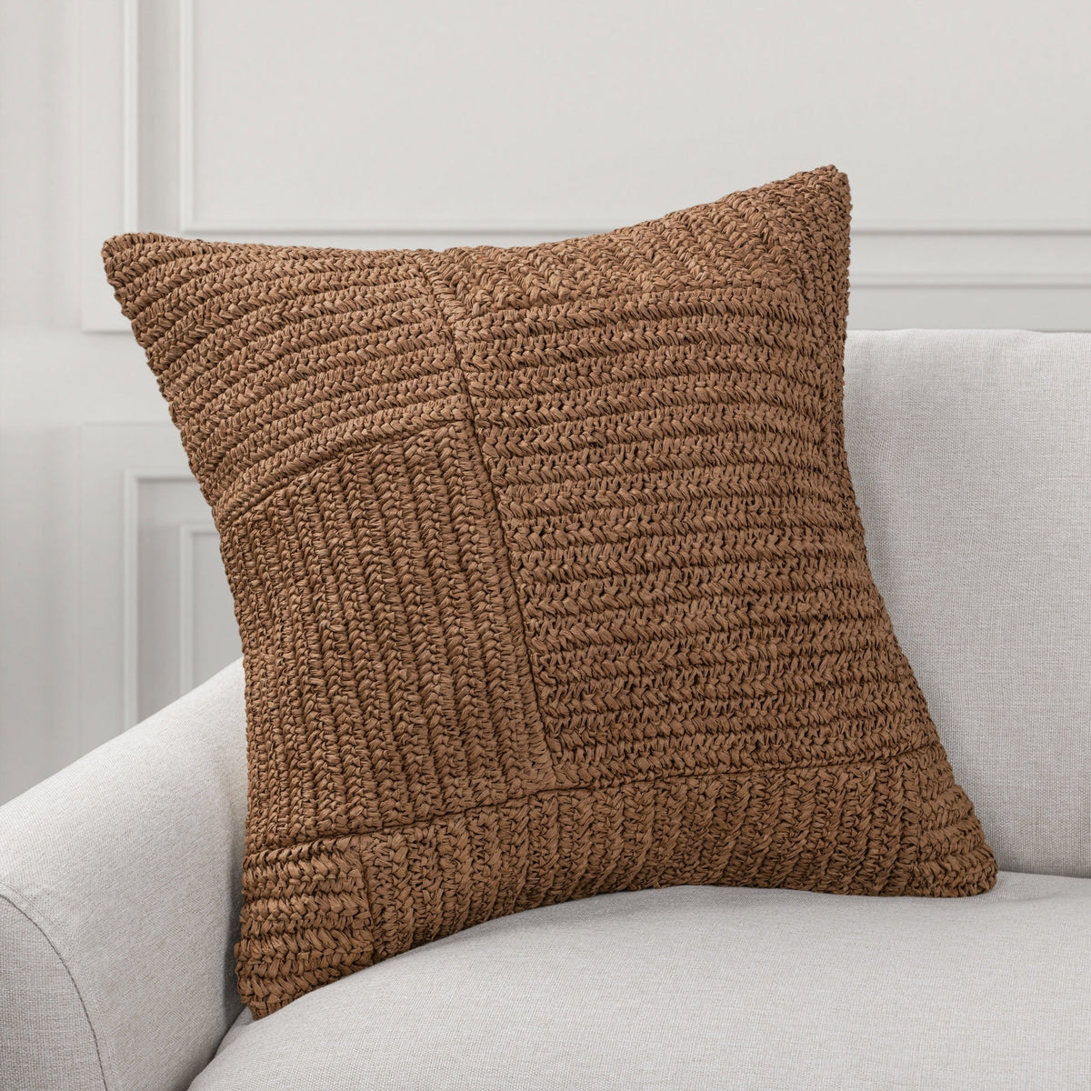 SLD Merritt Pillow - Amber Brown / 22"x22" by Classic Home - view 3