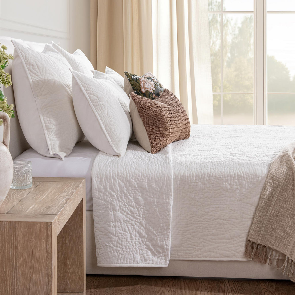 Berkshire Linen Quilt Queen - Cloud by Classic Home - view 4