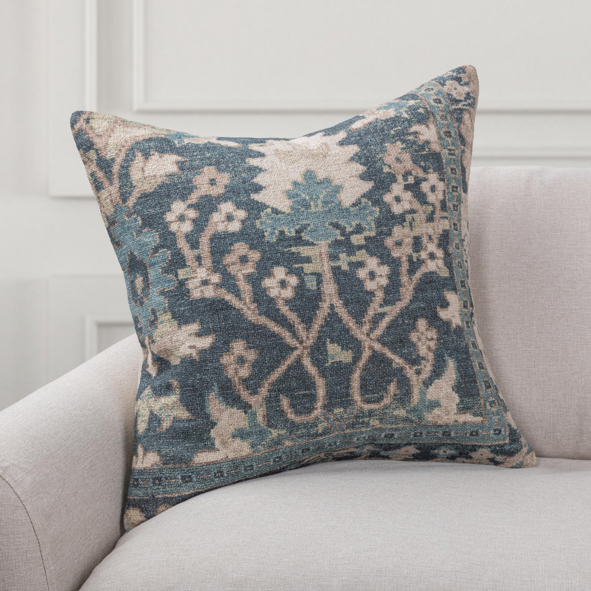 JL Chalet Pillow - Pond Blue / 22"x22" by Classic Home - view 3