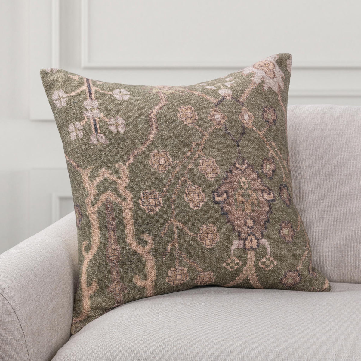 JL Bungalow Pillow - Earthen Olive / 22"x22" by Classic Home - view 3