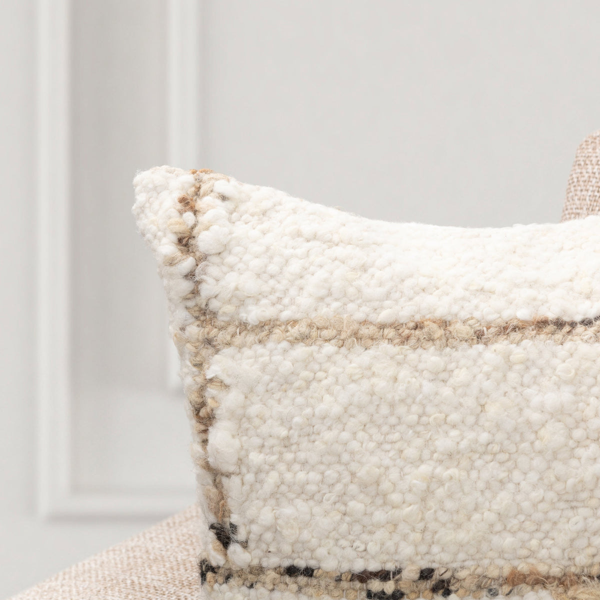Stonefield Pillow - Natural/Brown / 22"x22" by Classic Home - view 4