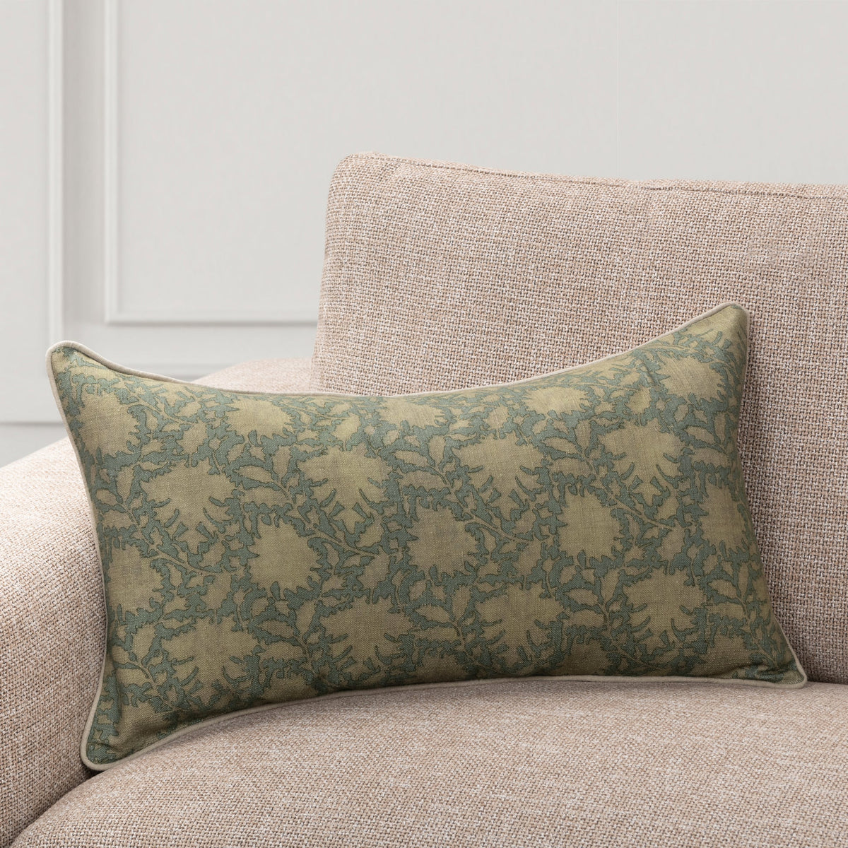 Meadowmere Pillow - Olive Green / 14"x26" by Classic Home - view 3